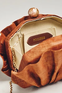 POOLSIDE Origami Scallop Straw Clutch