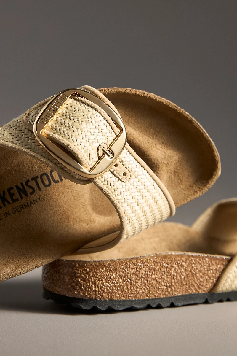 Birkenstock Madrid Big Buckle Raffia Sandals