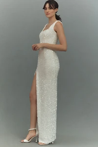 Helsi Marilyn Sleeveless Sequin Side-Slit Maxi Dress