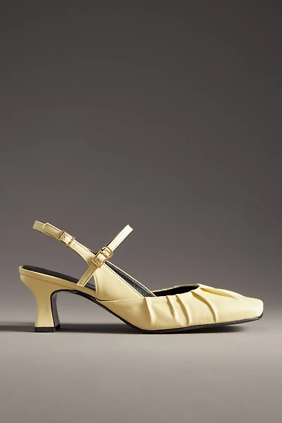 Reike Nen Shirring Slingback Kitten Heels