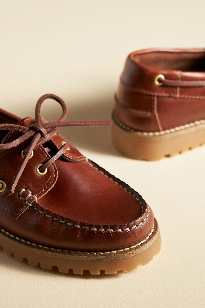 By Anthropologie Lug Boat Loafers