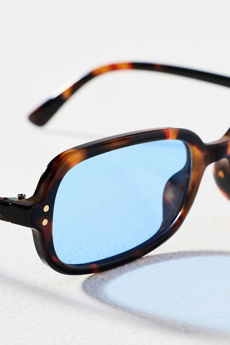 I-SEA Skinny Rectangle Tortoiseshell Sunglasses