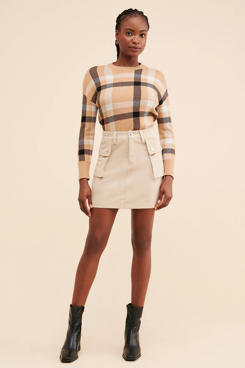 Laundry by Shelli Segal Hi-Low Jacquard Sweater