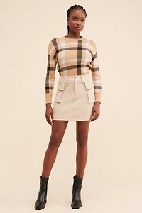 Laundry by Shelli Segal Hi-Low Jacquard Sweater