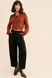 Sage The Label Sophia Lace-Up Sweater