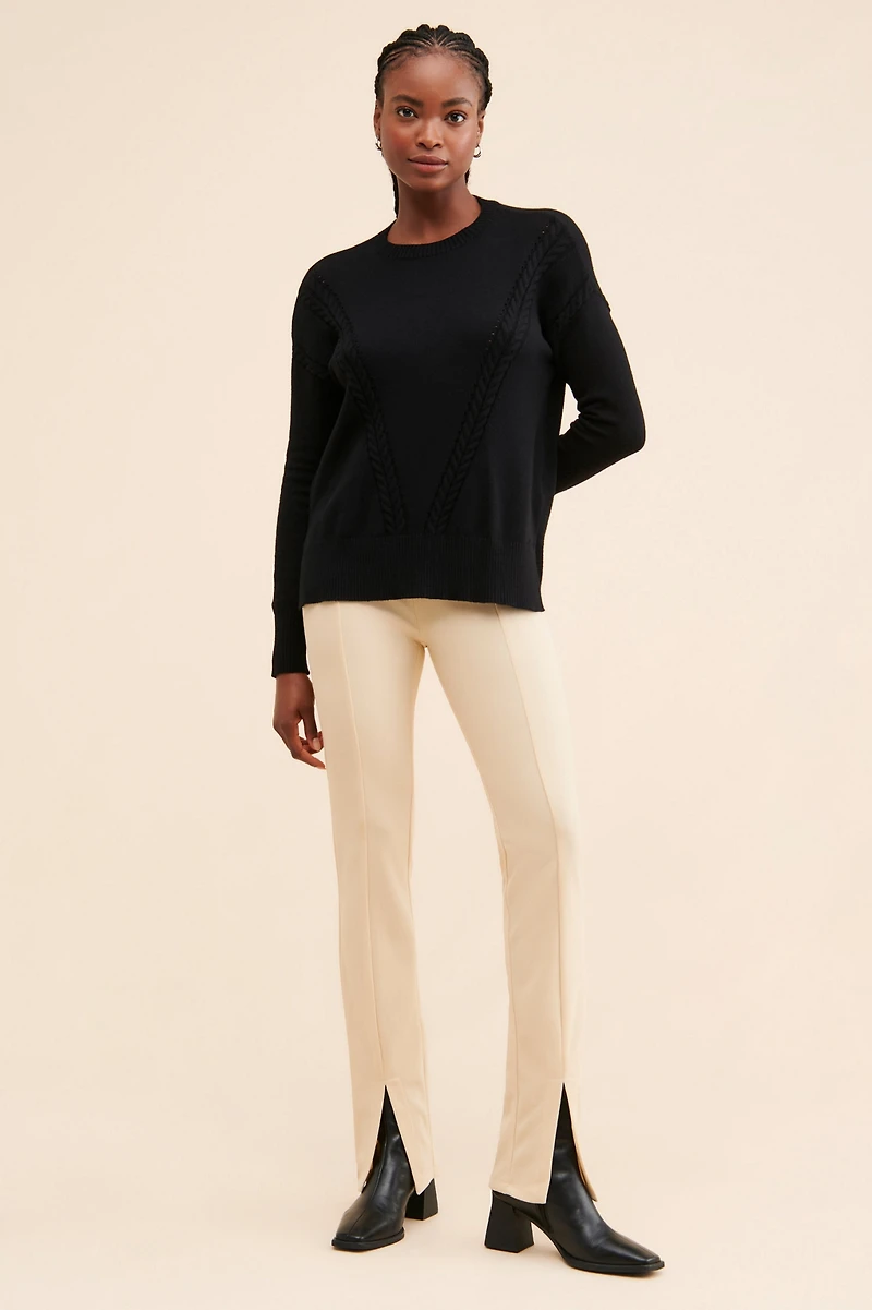 Laundry by Shelli Segal High Low Cable Knit Sweater