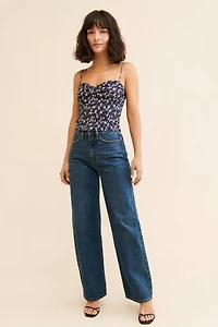 Kourt Genevieve Satin Corset Top