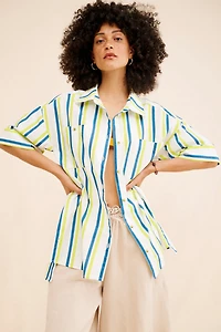 The Boxy Striped Button Down