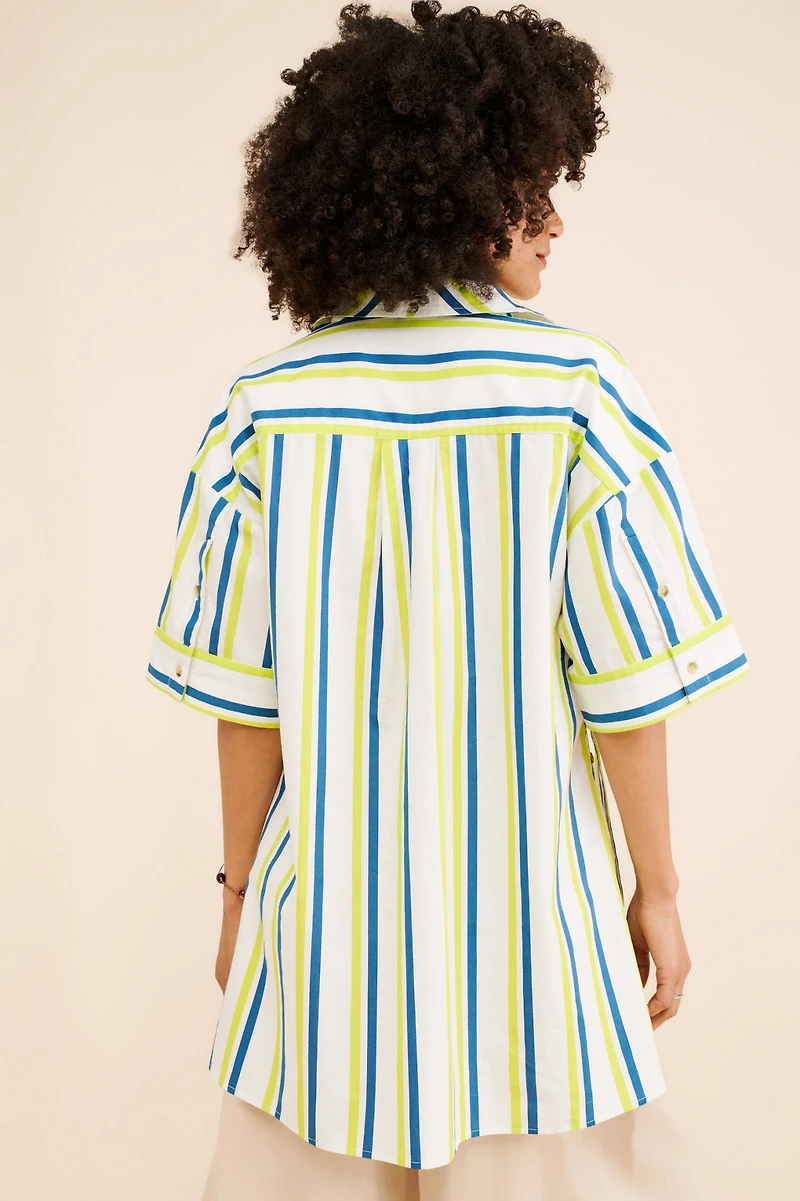 The Boxy Striped Button Down