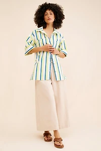 The Boxy Striped Button Down