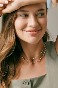 Mixed Bead Dainty Necklace