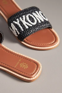 De Siena Destination Raffia Slide Sandals