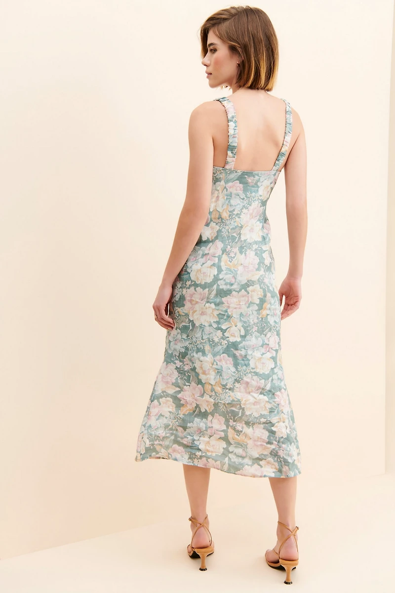 We Are Kindred Isobel Linen Midi Dress