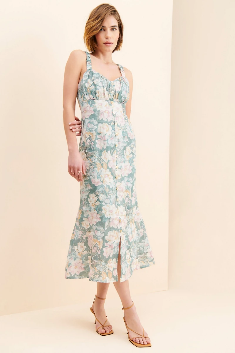 We Are Kindred Isobel Linen Midi Dress