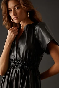 The Somerset Vegan Leather Mini Dress