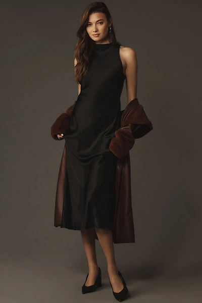 The Perla Racerback Metallic Midi Dress