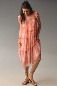Asymmetric Hanky Tunic Midi Dress
