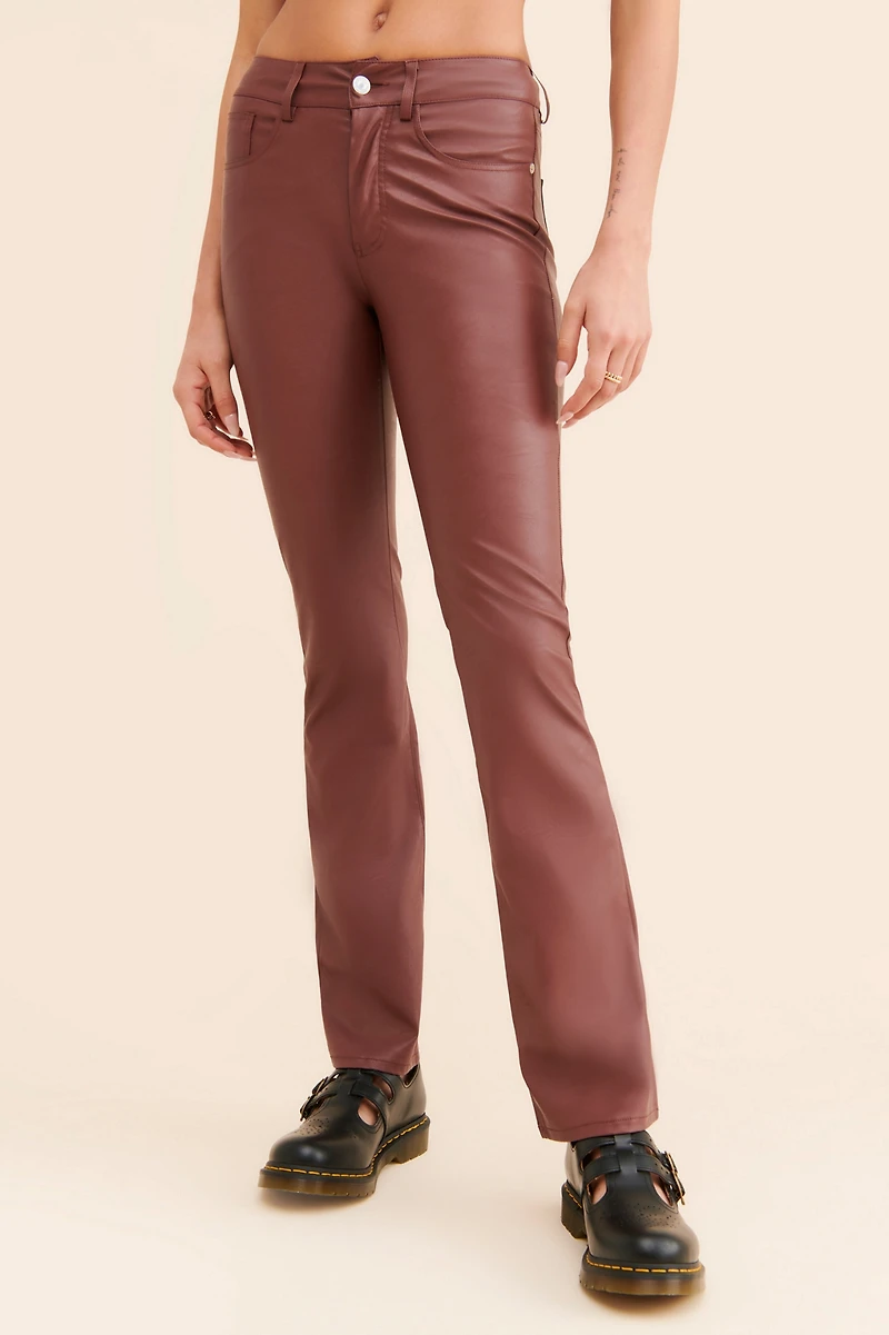 Pilcro The Yaya Mid-Rise Vegan Leather Pants