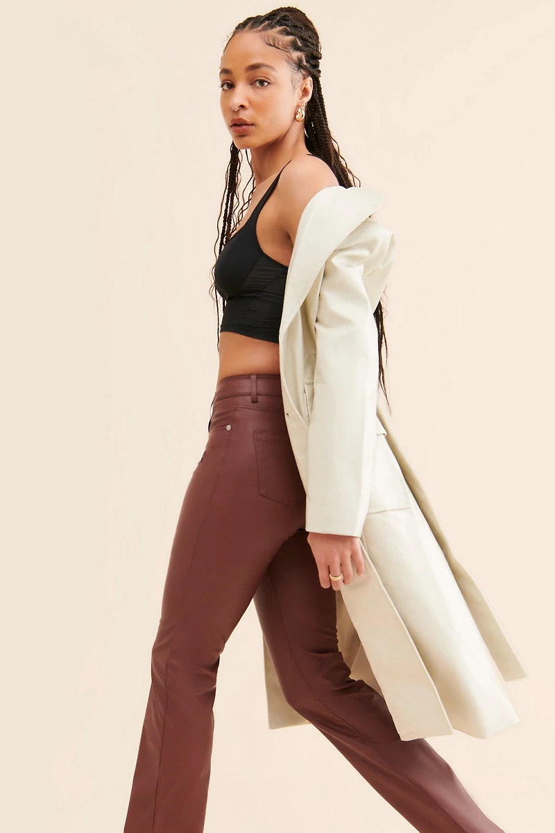 Pilcro The Yaya Mid-Rise Vegan Leather Pants