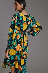 Plenty by Tracy Reese Floral Tie Back Midi Dress