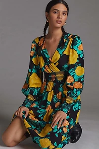 Plenty by Tracy Reese Floral Tie Back Midi Dress