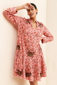 Ollari Rose Garden Embroidered Dress