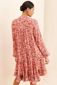 Ollari Rose Garden Embroidered Dress