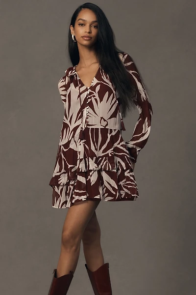 The Marais Printed Chiffon Mini Dress