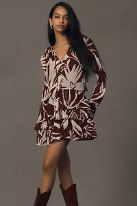 The Marais Printed Chiffon Mini Dress
