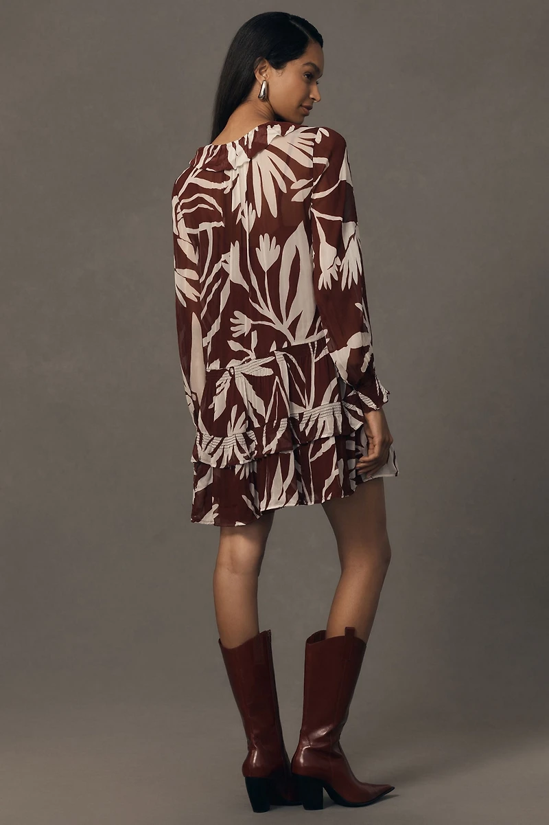 The Marais Printed Chiffon Mini Dress