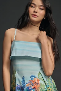 Sleeveless Printed Knee-Length Dress