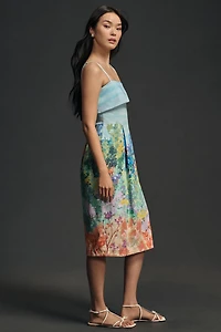 Sleeveless Printed Knee-Length Dress