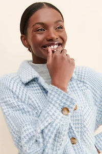 Greylin Houndstooth Shirt Jacket