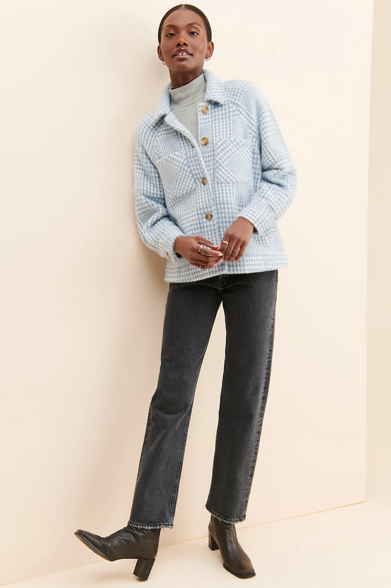 Greylin Houndstooth Shirt Jacket