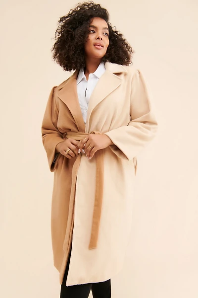 Du Paradis Two Tone Oversized Overcoat