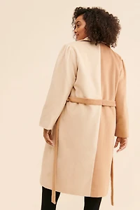 Du Paradis Two Tone Oversized Overcoat