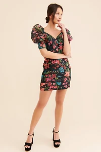 C/Meo Collective Tropical Floral Mini Dress