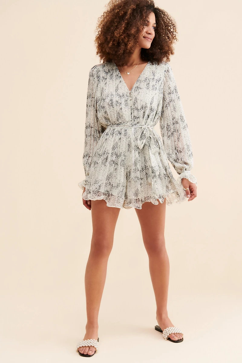 Endless Rose Pleated Floral Romper
