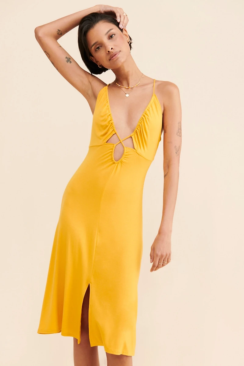 Strappy Cutout Midi Dress