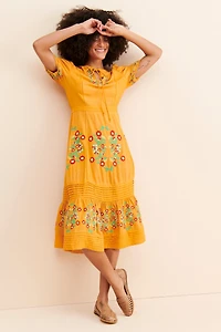 Ollari Dori Floral Midi Dress