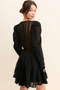 Hemant & Nandita Lace Twist Front Mini Dress
