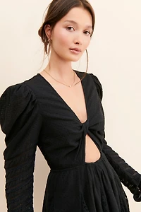 Hemant & Nandita Lace Twist Front Mini Dress