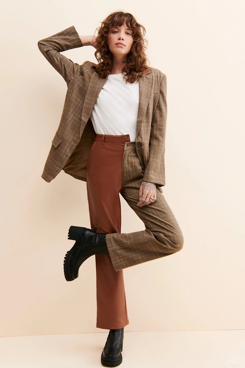 BB Dakota Audrey Plaid Blazer