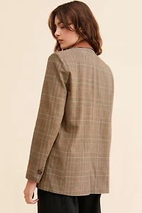 BB Dakota Audrey Plaid Blazer