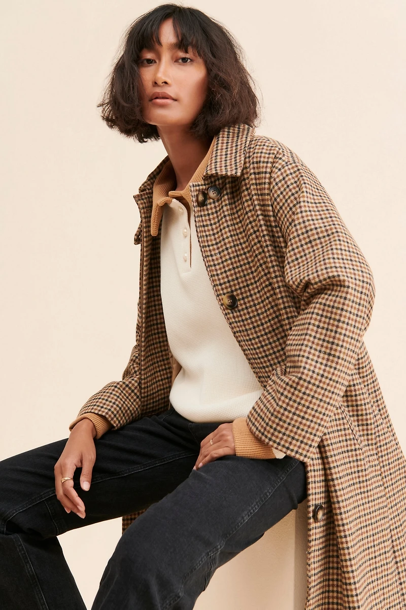If By Sea Menswear Plaid Overcoat