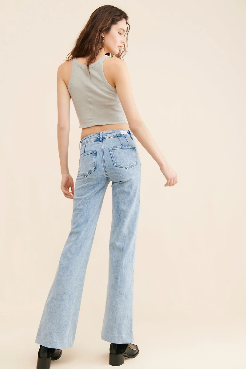 PAIGE Leenah Patched Pocket Jeans