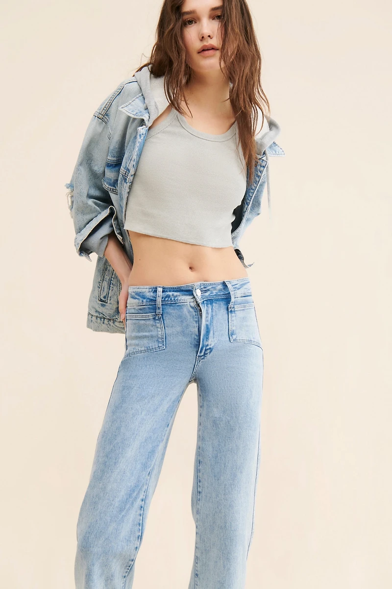 PAIGE Leenah Patched Pocket Jeans