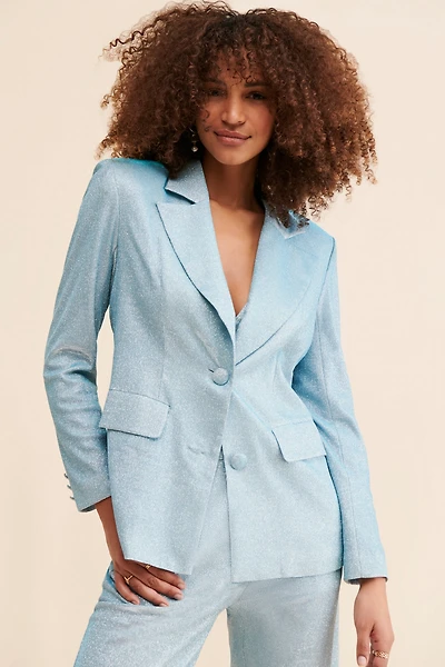 Flat White Serena Sparkle Blazer