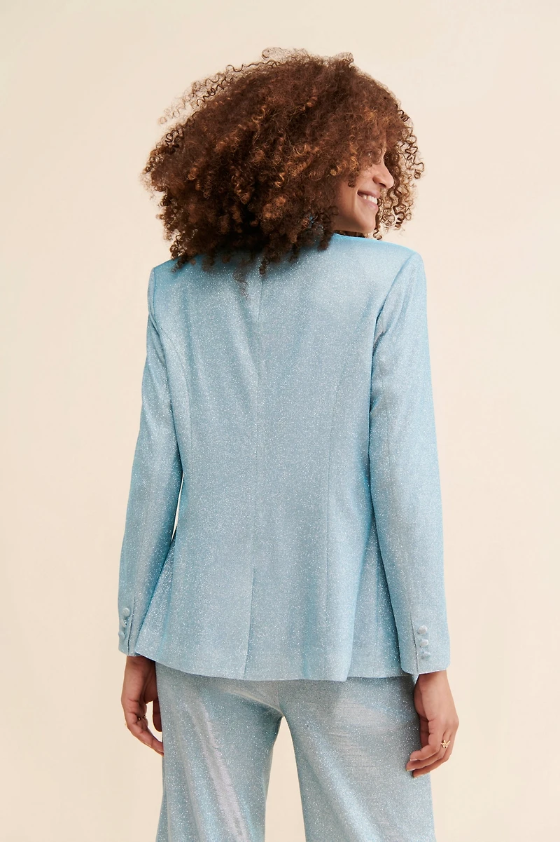 Flat White Serena Sparkle Blazer