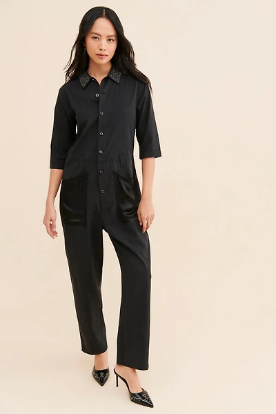 Scotch & Soda Beaded Collared Jumpsuit